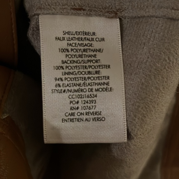 Alice + Olivia camel faux leather long sleeve snap front dress size 6 EUC - Picture 5 of 8